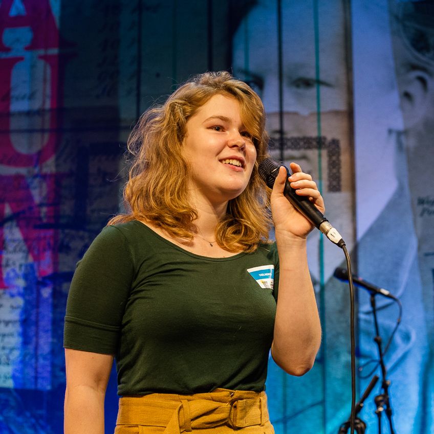 Spoken Word door Ruth Ruijgers DGG19. Foto: Judith van der Meulen